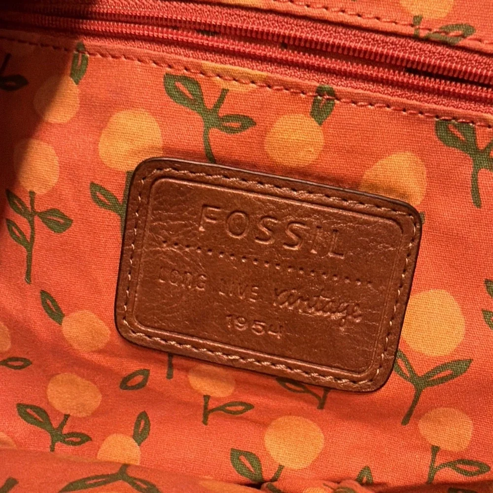 FOSSIL Soft Turquoise Canvas Shoulder Crossbody Messenger Bag